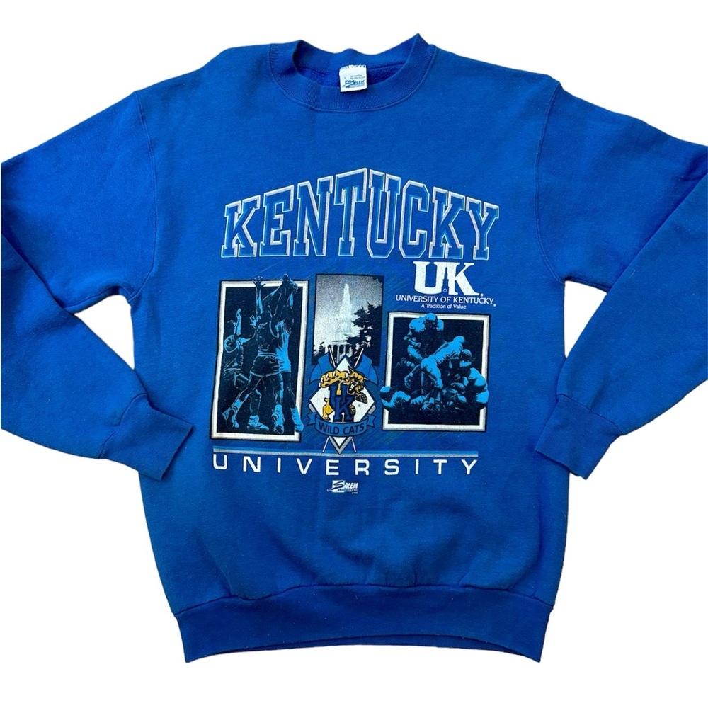 Vintage Kentucky University Sweatshirt Wildcats Football Basketball Size Large